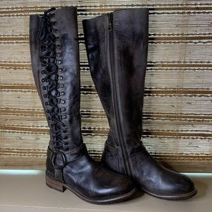 Bed Stu Cobbler Brown Vegan Leather Lace up Boots